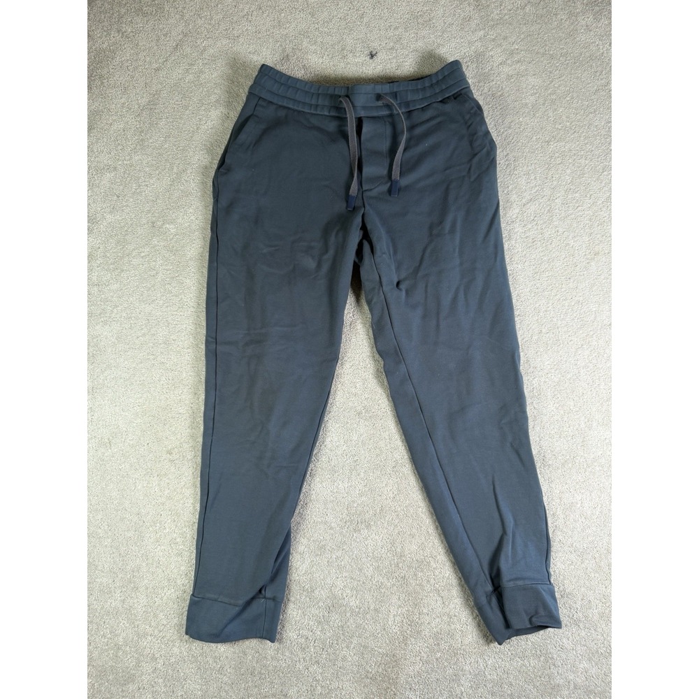 Bonobos Sweatpants Mens Medium Navy Fleece Joggers Elastic Waist Pockets